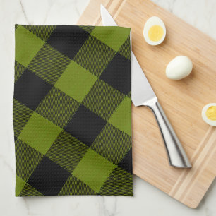 Green Buffalo Check Garden Kitchen Towel