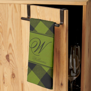 Green Buffalo Check Garden Kitchen Towel