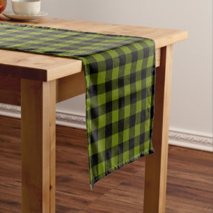 Green Buffalo Check Garden Short Table Runner