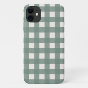 Green Buffalo Check Green Plaid Gingham iPhone 11 Case