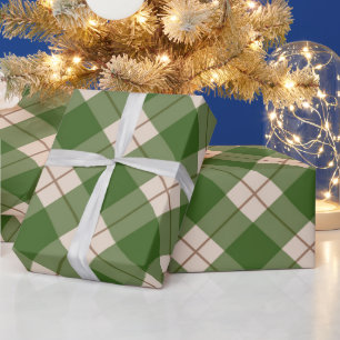 Green Buffalo Checks Christmas Wrapping Paper