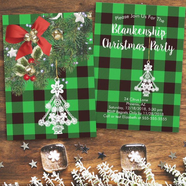 Green Buffalo Plaid Custom Christmas Tree  Holiday (Creator Uploaded)