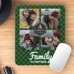 Green Buffalo Plaid Lumberjack Photo Collage Mouse Pad<br><div class="desc">Upload your favourite photos to make your own unique personalized photo gift.</div>