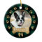 Green Buffalo Plaid Pattern Gold Bow Family Photo