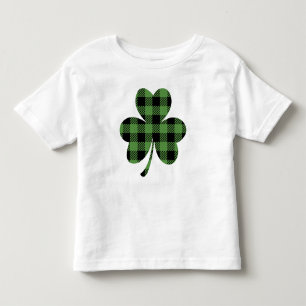Green Buffalo Plaid Shamrock Clover Design-61104 Toddler T-shirt
