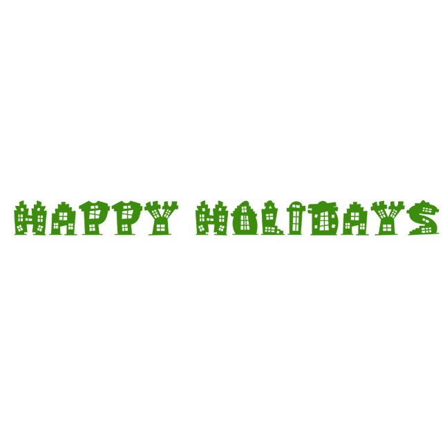 Green Building Font Business Holiday Card (Creator Uploaded)