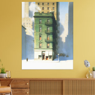 Green Building in New York Winter Canvas Print