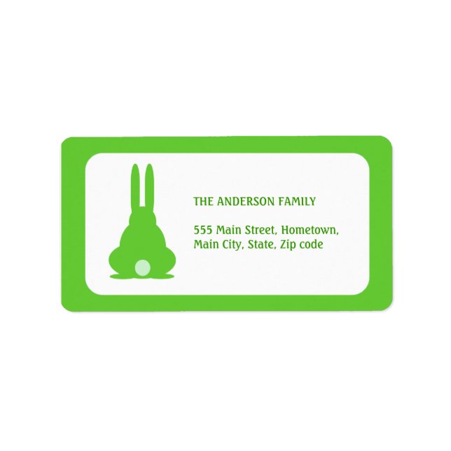 Green Bunny Label (Front)