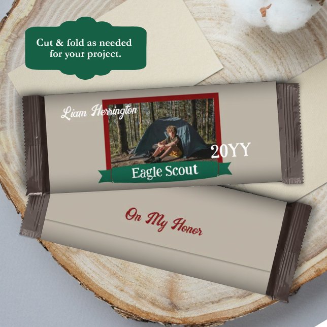 Green, Burgundy Eagle Scout Candy Bar Wrapper (green and burgundy red eagle scout court of honor candy bar wrapper, diy chocolate bar label, favors)