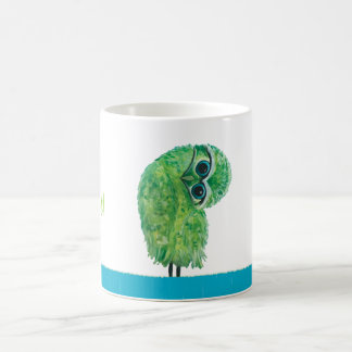 Green Burrowing Owl Coastal Art Coffee Mug