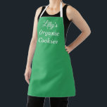 Green Business Apron<br><div class="desc">This easy to personalize green apron,  is a perfect for a food related business,  such as a catering company,  bakery,  coffee shop or restaurant.</div>