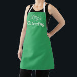 Green Business Apron<br><div class="desc">This easy to personalize green apron,  is a perfect for a food related business,  such as a catering company,  bakery or restaurant.</div>