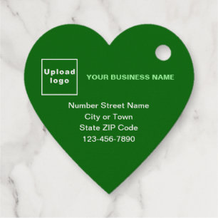 Green Business Brand on Heart Shape Foil Tag