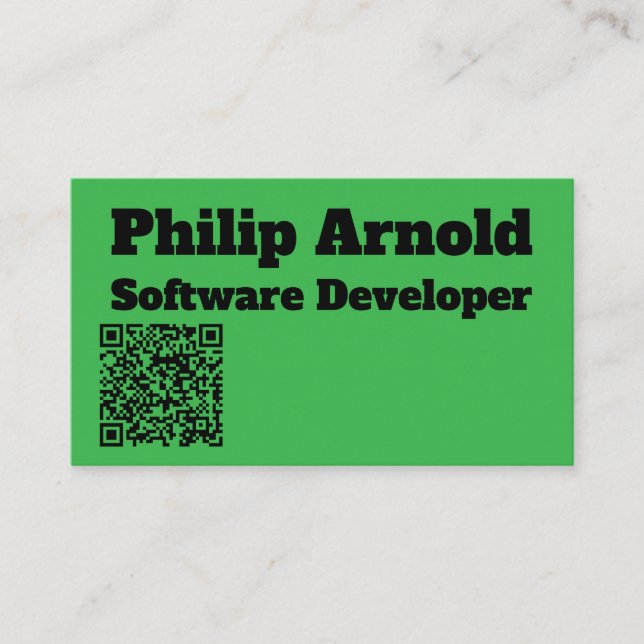 Green business card (Front)