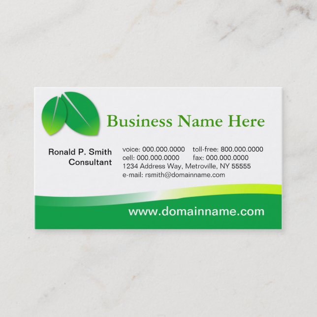 Green Business Card (Front)