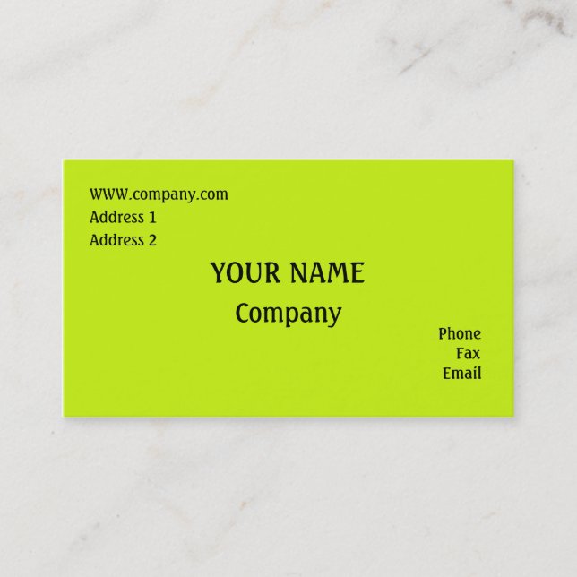 Green Business Card (Front)