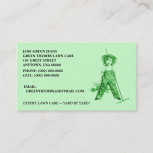 GREEN BUSINESS CARDS ~ HEIRLOOM ORGANIC LAWNCARE +