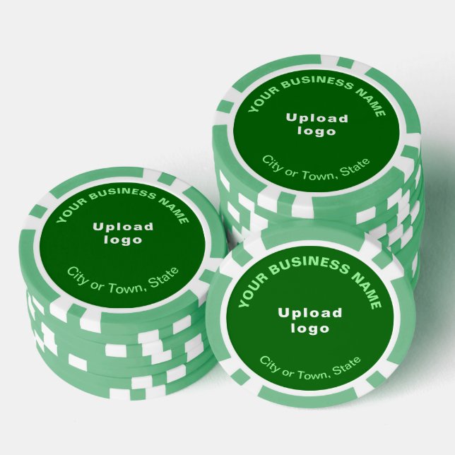Green Business Marque sur les jetons de poker (Empiler)