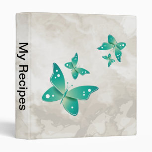 Green Butterflies Binder