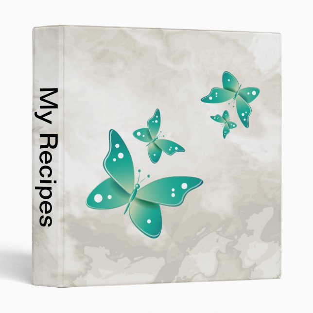 Green Butterflies Binder (Front/Spine)