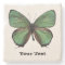 Green Butterfly Custom Stone Coaster