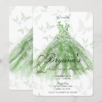 Green Butterfly Dance Dress Quinceañera Party