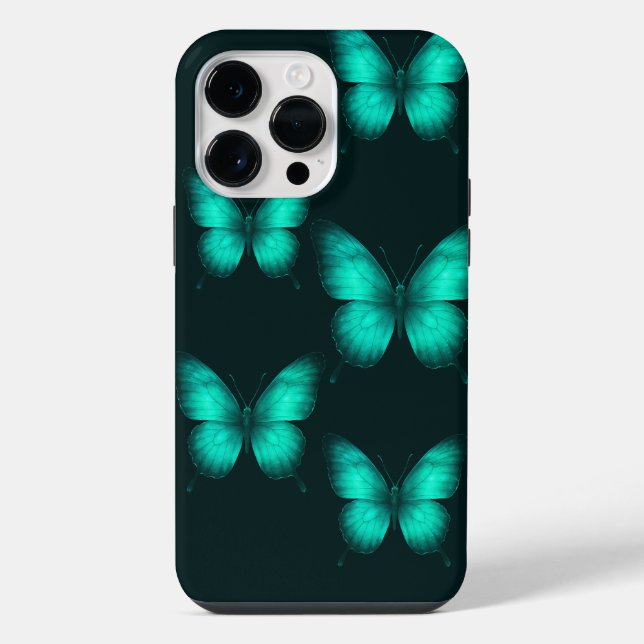 GREEN BUTTERFLY DESIGN Cell phone case (Back)