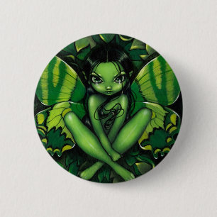 "Green Butterfly Fantasy" Button