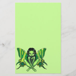 "Green Butterfly Fantasy" Stationery