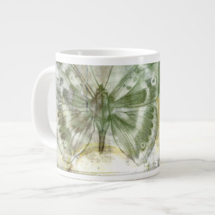 Green Butterfly Inset with Ironwork Gate Large Coffee Mug