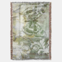 Green Butterfly Inset with Ironwork Gate