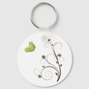 Green Butterfly Keychain