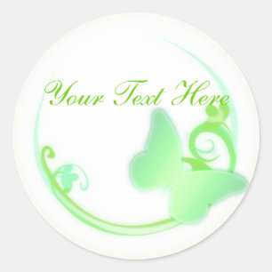 Green Butterfly Stickers