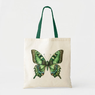 Green Butterfly Tote Bag