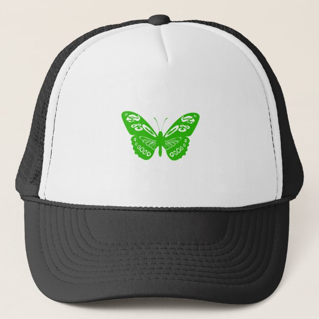 Green Butterfly Trucker Hat (Front)