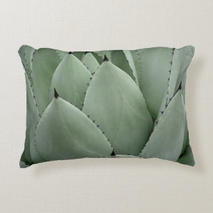 Green cactus accent pillow