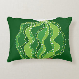 Green cactus: natural abstract motif. accent pillow