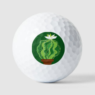 Green cactus: natural abstract motif. golf balls