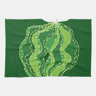 Green cactus: natural abstract motif. kitchen towel