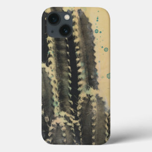 Green Cactus on Yellow Background iPhone 13 Case