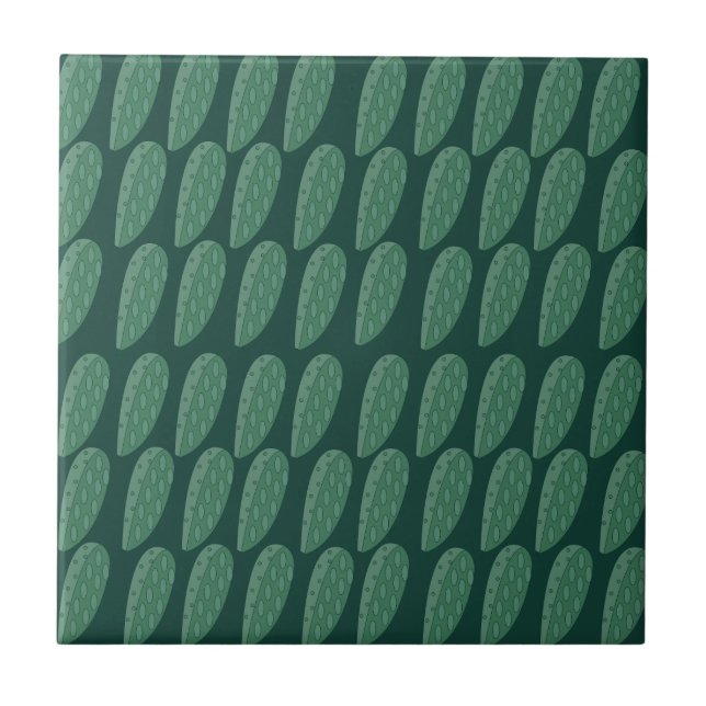 Green Cactus  Tile (Front)