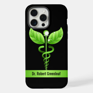 Green Caduceus Alternative Medicine Medical Symbol iPhone 15 Pro Max Case