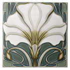 Green Calla Lily Backsplash Repro Art Nouveau