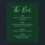 Green calligraphy script wedding drinks bar menu poster<br><div class="desc">Green script wedding drinks bar menu poster. Suitable for birthday,  anniversary and any other party. Please contact me if you need additional items.</div>
