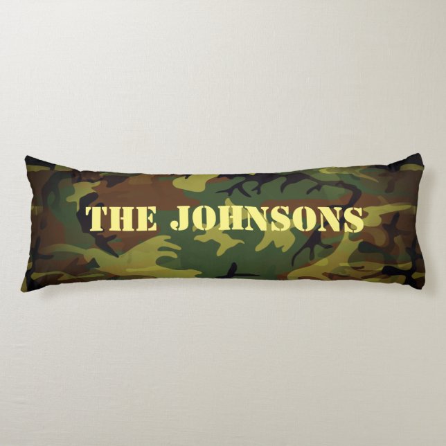 Green Cammo Body Pillow (Front)