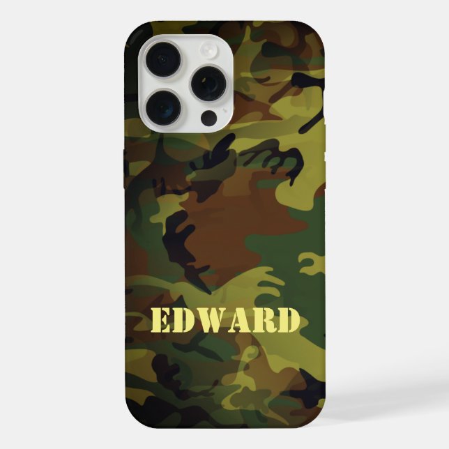 Green Cammo iPhone Case (Back)