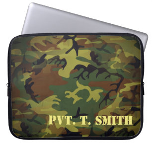 Green Cammo Laptop Sleeve