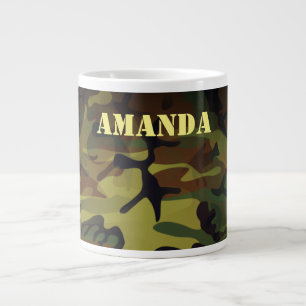 Green Cammo Large Coffee Mug