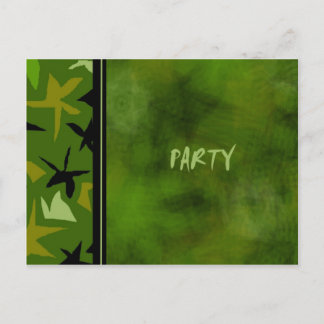 Green Camo Boys Invitation de fête d'anniversaire