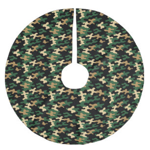 Green Camo Brushed Polyester Tree Skirt